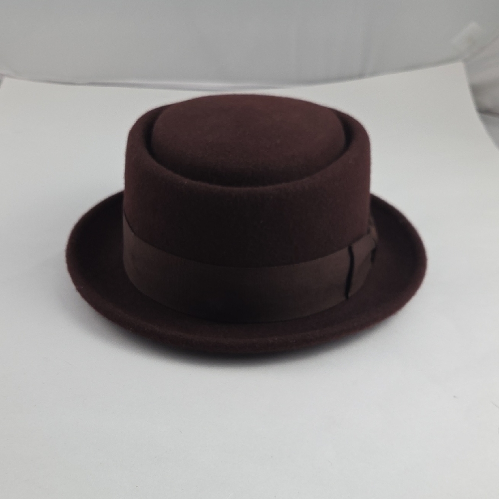 Brown Felt Pork and Pie Hat
